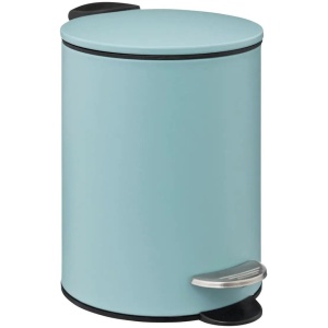 5Five kleine pedaalemmer - metaal - ijsblauw - 3L - 16 x 25 cm - Badkamer - Badkamer/toilet