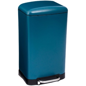 5Five Prullenbak/pedaalemmer - blauw - metaal - 30 liter - 34 x 32 x 61 cm - keuken