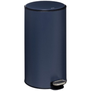 5Five Prullenbak/pedaalemmer Delta - donkerblauw - metaal - 30 liter - 39 x 33 x 62 cm - keuken