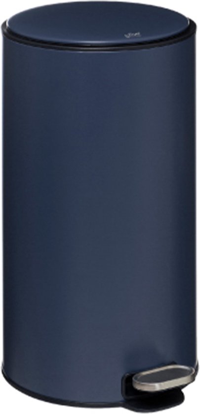 5Five Prullenbak/pedaalemmer Delta - donkerblauw - metaal - 30 liter - 39 x 33 x 62 cm - keuken