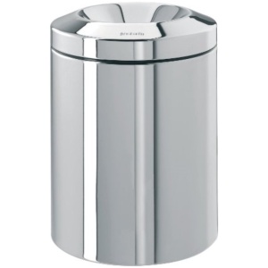Brabantia Prullenbak met vlamdover - 7 liter - Brilliant Steel