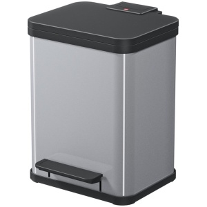 Hailo Öko Duo Plus Prullenbak - 2 x 9 l - Zilver