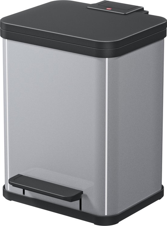Hailo Öko Duo Plus Prullenbak - 2 x 9 l - Zilver
