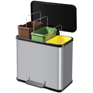 Hailo Öko Trio Plus Prullenbak - 3 x 9L - Wit