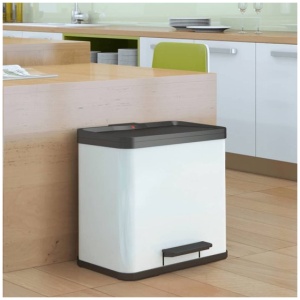 Hailo Oko Duo Plus Prullenbak - 17+9 l - Wit