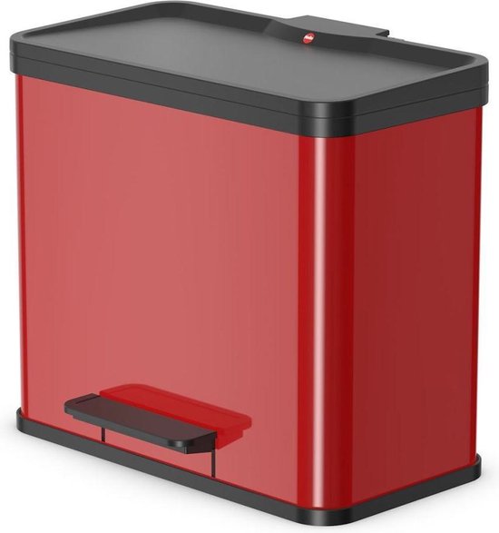 Hailo Oko Duo Plus Prullenbak - 30 l - Rood