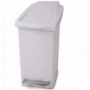 Afvalemmer kunststof slim wit, 10 liter - simplehuman