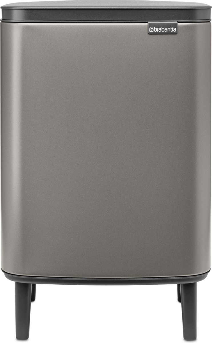 Brabantia Bo Hi Prullenbak - 12 liter - Platinum