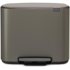Brabantia Bo Prullenbak - 11 + 23 liter - Afvalscheiding - Platinum