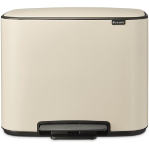 Brabantia Bo Prullenbak - 11 + 23 liter - Afvalscheiding - Soft Beige