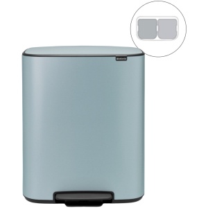 Brabantia Bo Prullenbak - 2 x 30 liter - Metallic Mint