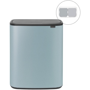 Brabantia Bo Touch Bin Prullenbak - 2 x 30 liter - Metallic Mint