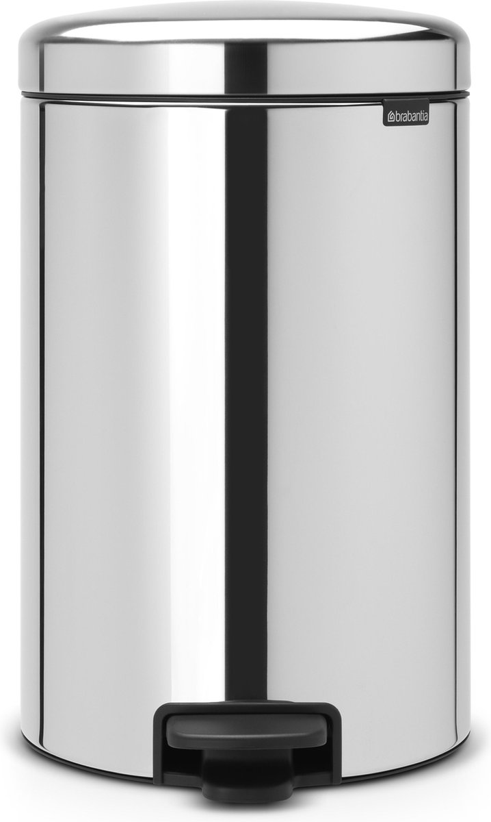 Brabantia NewIcon Prullenbak - 20 liter - Brilliant Steel