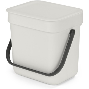 Brabantia Sort & Go Aanrecht Afvalbakje - 3 l - Light Grey