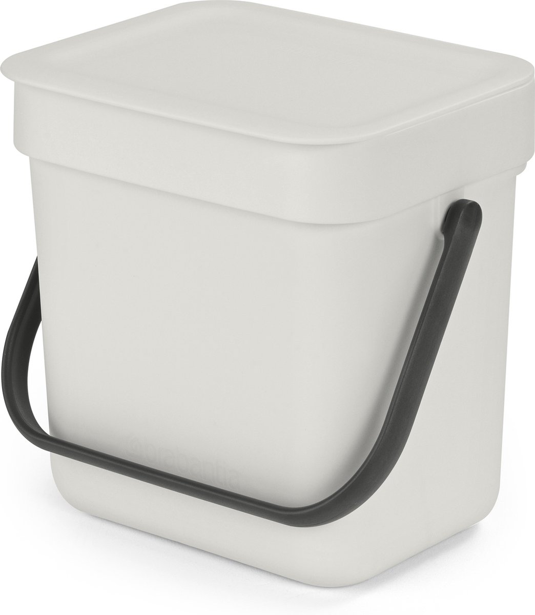 Brabantia Sort & Go Aanrecht Afvalbakje - 3 l - Light Grey