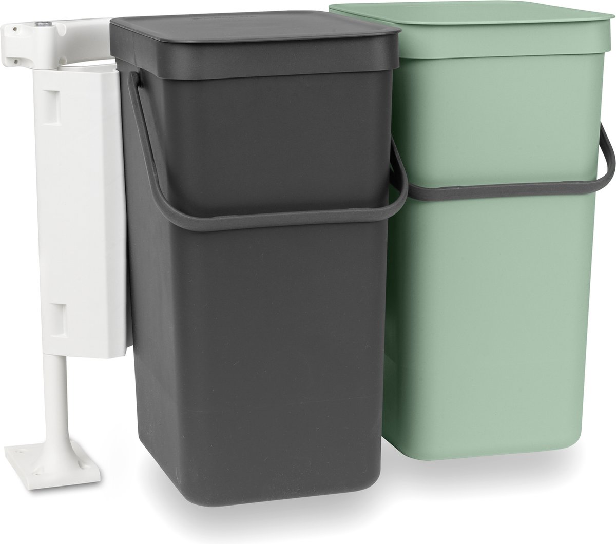 Brabantia Sort & Go Inbouw Prullenbak - 2 x 16 liter - Jade Green/Grey