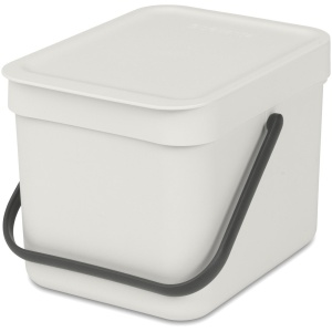 Brabantia Sort & Go Prullenbak - 6 liter - Light Grey