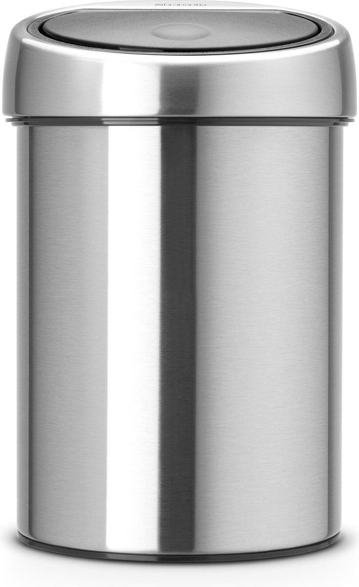 Brabantia Touch Bin Prullenbak - 3 liter - Matt Steel