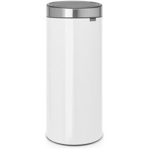 Brabantia Touch Bin Prullenbak - 30 liter - White / Matt Steel Fingerprint Proof deksel