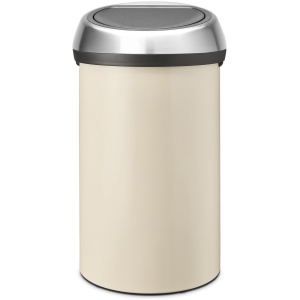 Brabantia Touch Bin Prullenbak - 60 l - Soft Beige / Matt Steel deksel