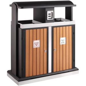 Buitenafvalbak afvalscheiding 2x50 liter (VB650439)