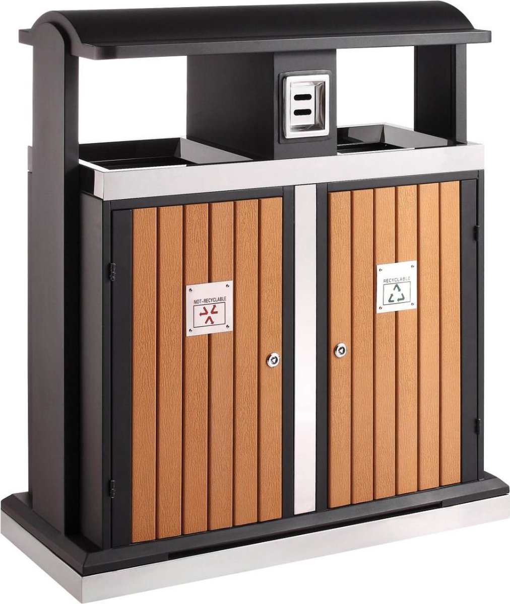 Buitenafvalbak afvalscheiding 2x50 liter (VB650439)