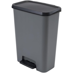 Curver Compatta Duo Prullenbak 23L+23L - Grijs/Zwart