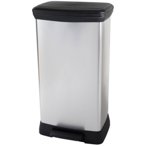 Curver Decobin Duo Prullenbak - 23L+23L - Metallic