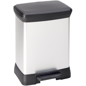 Curver Decobin Prullenbak - 30L - Metallic