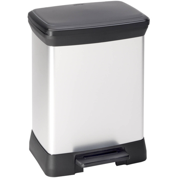 Curver Decobin Prullenbak - 30L - Metallic