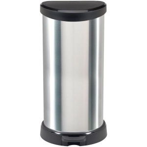 Curver Decobin - Prullenbak - 40l - Zilver Metallic