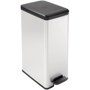 Curver Decobin Slim Prullenbak- 40L - Metallic