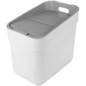 Curver - Prullenbak - afvalbak, voor recycling, 20 liter, wit, klaar om in te zamelen
