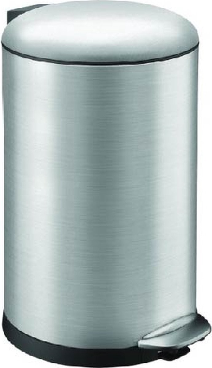 EKO Belle Deluxe pedaalemmer 20 Liter - Prullenbak met uitneembare afvalemmer - Fingerprint-proof - Soft-close - H48.4xL36.4xB33 cm - Mat Zilver