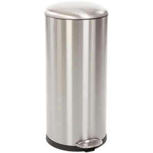 EKO Belle Deluxe pedaalemmer 30 Liter - Prullenbak met uitneembare afvalemmer - Fingerprint-proof - Soft-close - H66xL38xB33 cm - Mat Zilver
