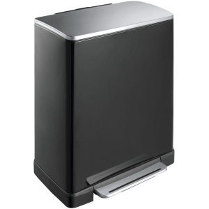 EKO E-Cube Prullenbak - 28+18 l - Zwart