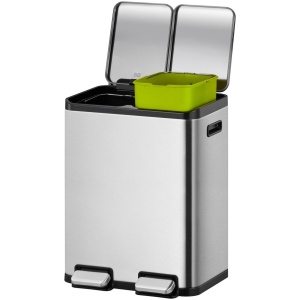 EKO EcoCasa 1 recycling Pedaalemmer 30+30L - Mat RVS