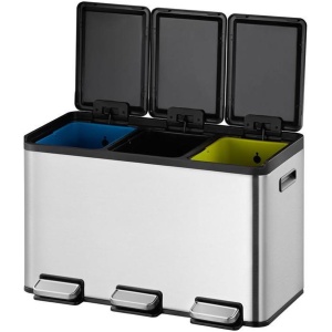 EKO Essential 2 Pedaalemmer 10+10+10L - Mat RVS