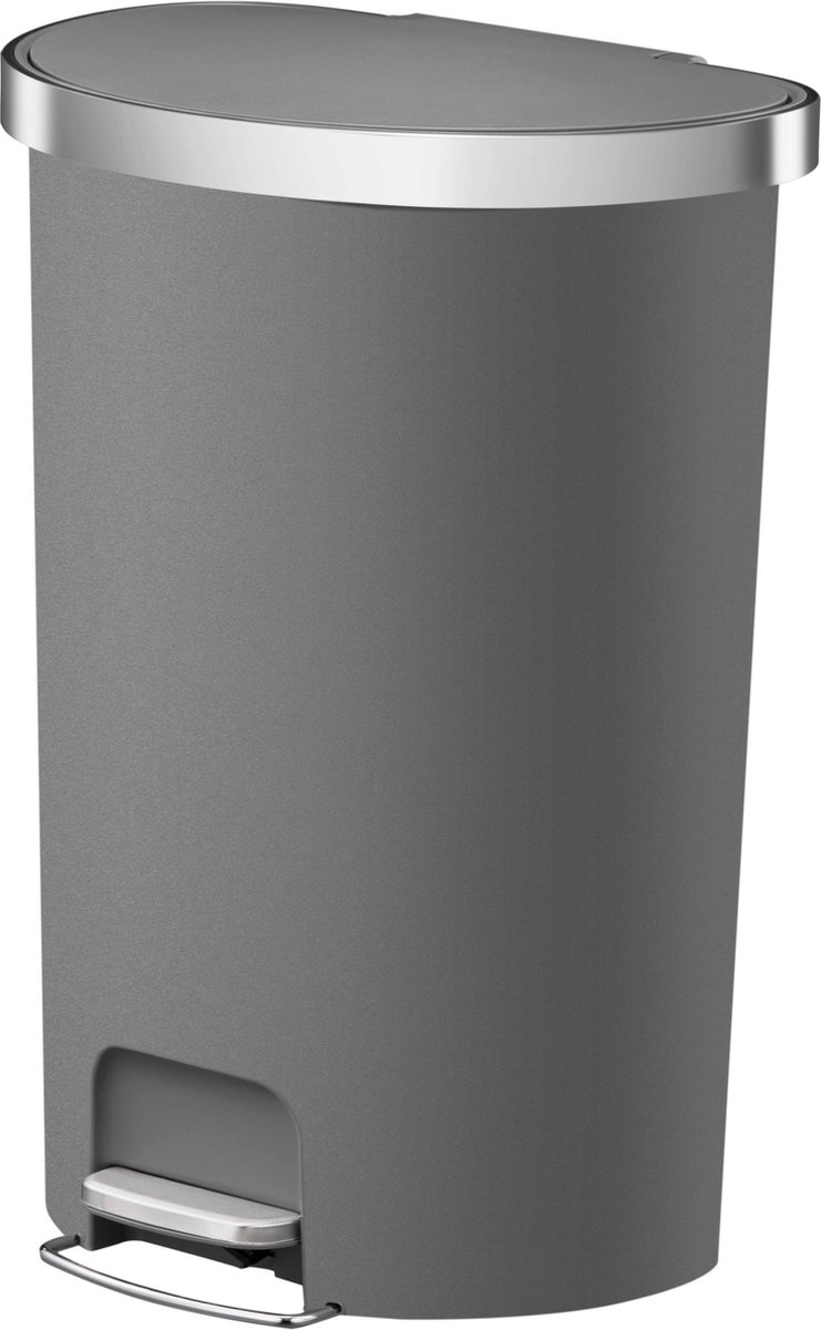 EKO Hana Semi-Round Pedaalemmer - 55 Liter - Grijs - Kunststof