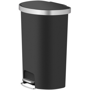 EKO Hana Semi-Round Pedaalemmer - 55 Liter - Zwart - Kunststof