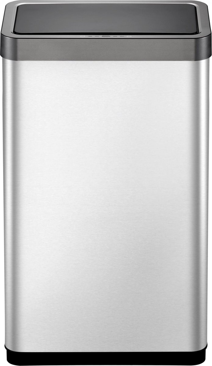 EKO Mirage Sensor Prullenbak - 80 Liter - matzilver RVS - soft-close - fingerprintproof