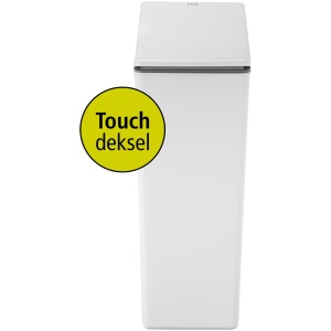 EKO Morandi Touch Prullenbak - 40 Liter - Kunststof - Wit - Anti-slip