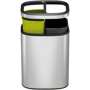 EKO OLI-Cube Open Top Prullenbak - 2x 20 l - Mat RVS