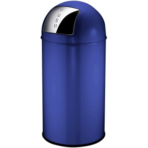 EKO Pushcan Prullenbak 40 Liter - Blauw - Anti-slip