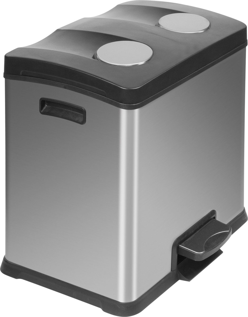 EKO Rejoice Prullenbak - 2x 12 l - Mat RVS