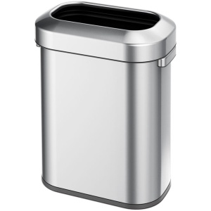 EKO Urban Open Prullenbak - 60 Liter - Ovaal - RVS - Fingerprintproof - Soft-close