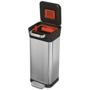 Joseph Joseph Intelligent Waste Prullenbak Titan Slim - RVS - 20 L - Zilver