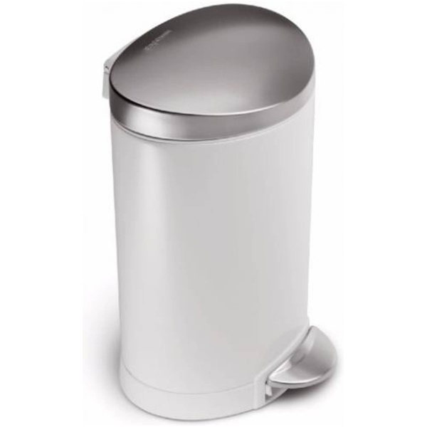 Simplehuman - Afvalemmer Semi-round 6 L - Mat RVS - Simplehuman