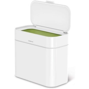 Simplehuman - Compost Emmer 4 liter - Roestvast Staal - Wit