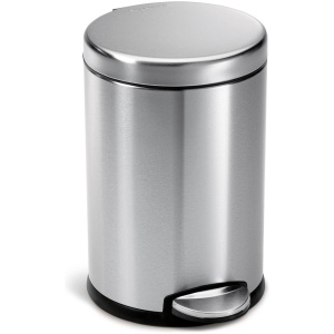 Simplehuman Prullenbak - 5 l - Zilver - RVS